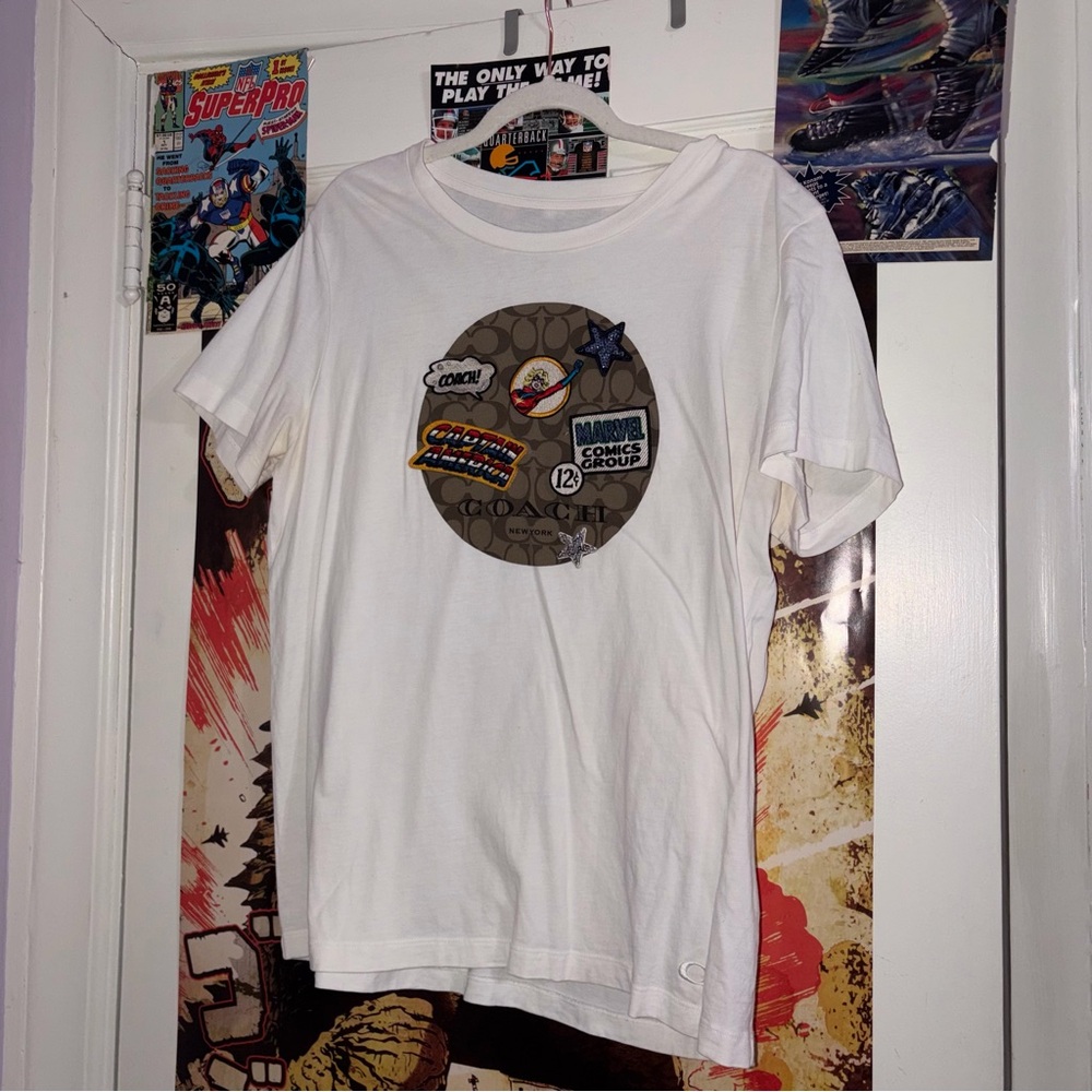 Coach x Marvel Textured Graphic T-Shirt